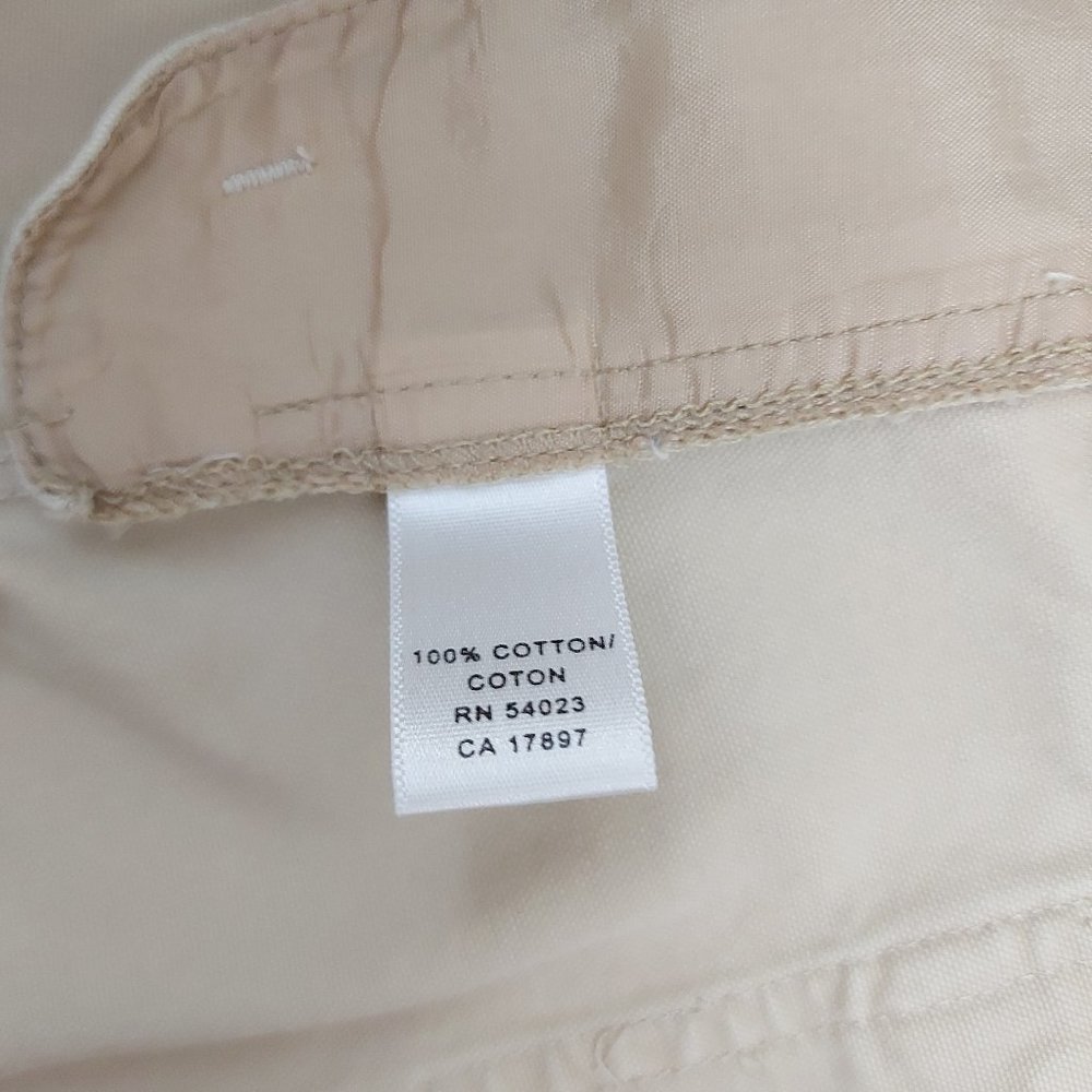 Banana Republic Pants Womens Small Beige Zip Pockets Low Rise Straight Cotton - Picture 10 of 10